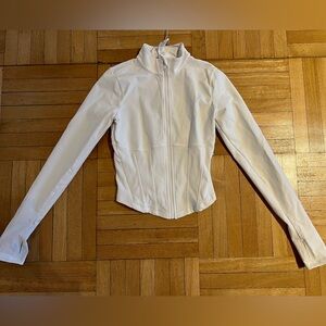 ALO Yoga AIRBRUSH CORSET FULL ZIP JACKET - white